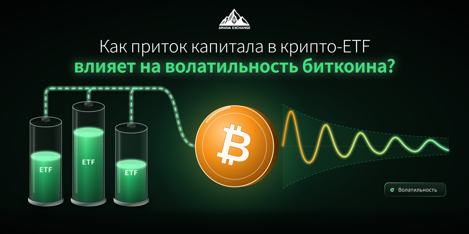 Как приток капитала в крипто-ETF влияет на волатильность биткоина?