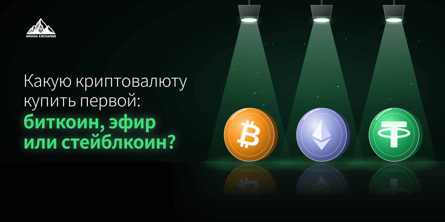 Какую криптовалюту купить первой: биткоин, эфир или стейблкоин?
